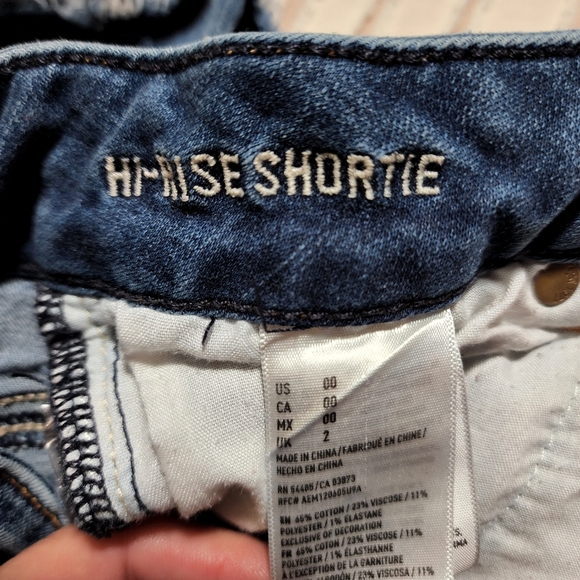 American Eagle jean shorts sz 00 - Picture 3 of 5